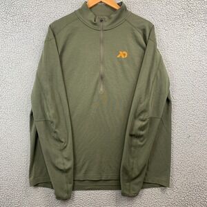 First Lite Merino-X Mid Weight 250 Kiln 1/2 Zip Merino Wool Men's Size 2XL Green
